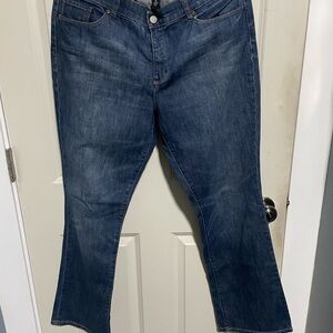 New York & Company Dark Blue Flare Jeans